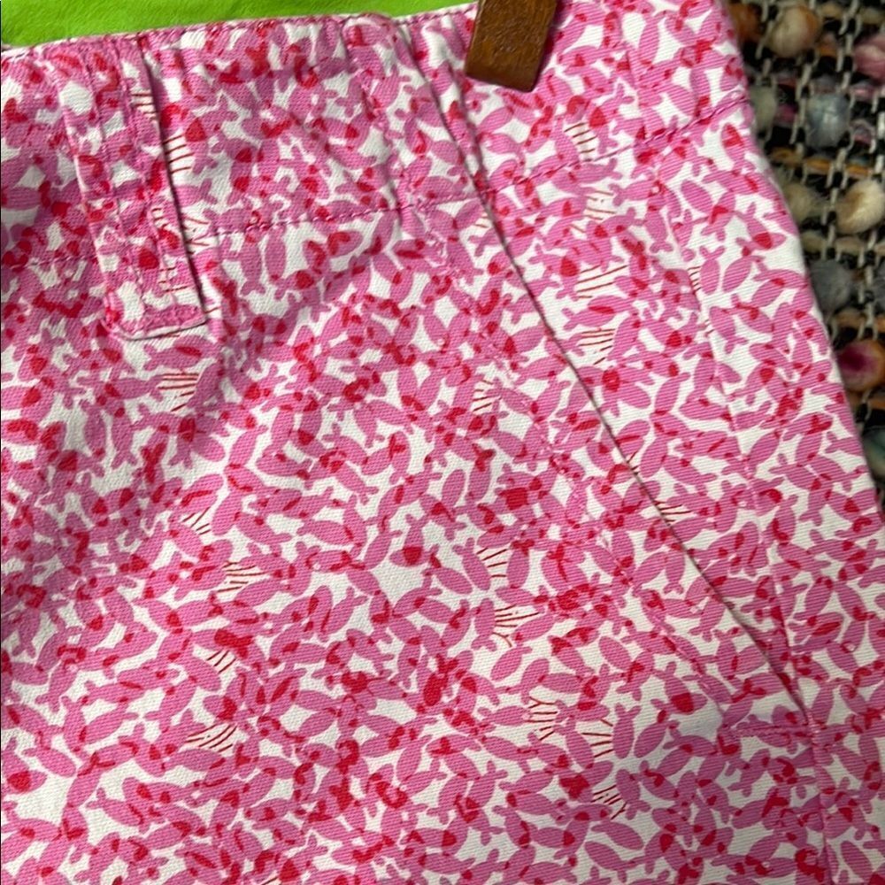 Pink Patterned Women's Shorts - Picture 2 of 4